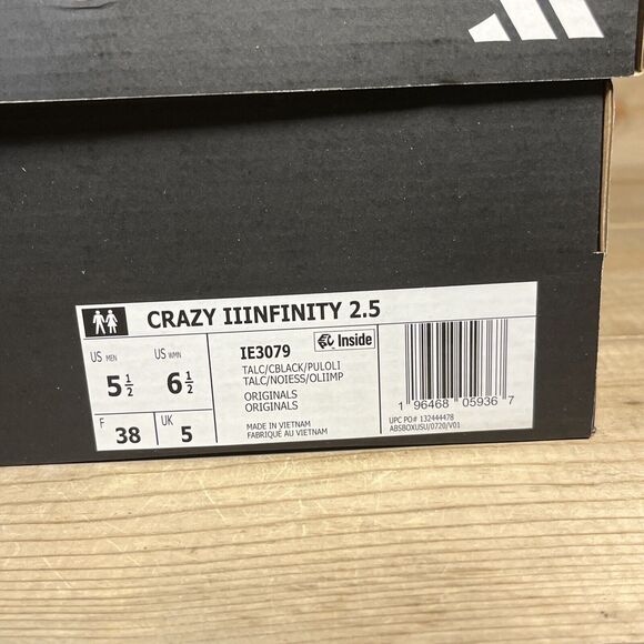 NEW Mens 5.5 / Women’s 6.5 - Adidas Crazy IIInfinity 2.5 Chalk Shoes IE3079 RARE - Picture 10 of 10